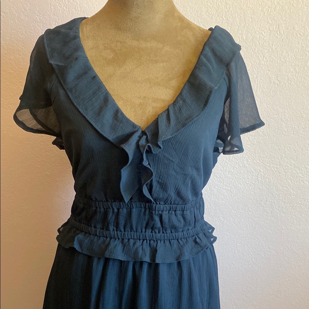 OLD NAVY Elegant Black Ruffle Dress - Picture 2 of 10